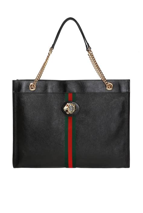 gucci rajah tote black|Gucci rajah large tote bag.